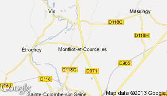 Plan de Montliot-et-Courcelles