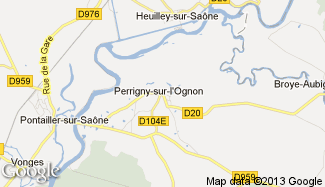 Plan de Perrigny-sur-l'Ognon