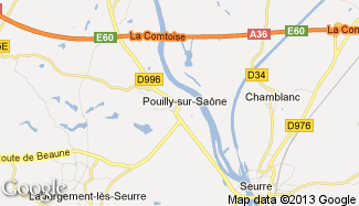 Plan de Pouilly-sur-Saône