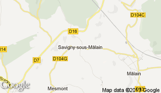 Plan de Savigny-sous-Mâlain