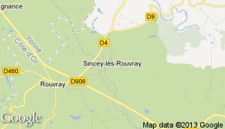 Plan de Sincey-lès-Rouvray