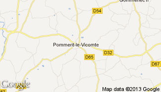 Plan de Pommerit-le-Vicomte