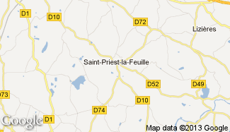 Plan de Saint-Priest-la-Feuille