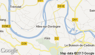 Plan de Alles-sur-Dordogne