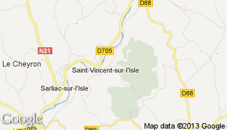 Plan de Saint-Vincent-sur-l'Isle