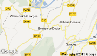 Plan de Byans-sur-Doubs