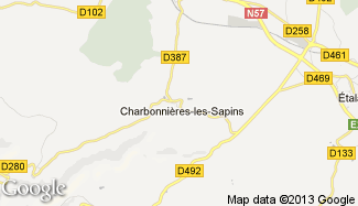 Plan de Charbonnières-les-Sapins