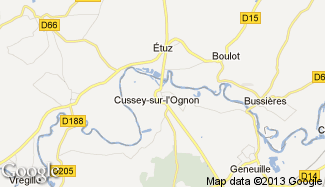 Plan de Cussey-sur-l'Ognon