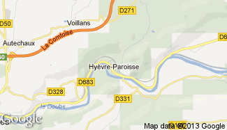 Plan de Hyèvre-Paroisse