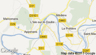 Plan de L'Isle-sur-le-Doubs