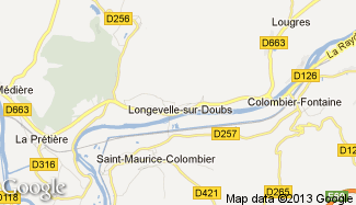 Plan de Longevelle-sur-Doubs