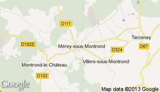 Plan de Mérey-sous-Montrond