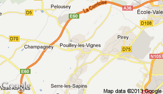 Plan de Pouilley-les-Vignes