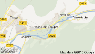 Plan de Roche-lez-Beaupré