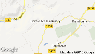 Plan de Saint-Julien-lès-Russey