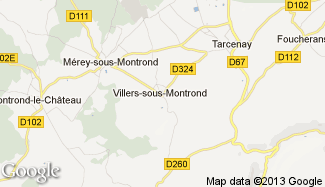 Plan de Villers-sous-Montrond