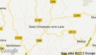 Plan de Saint-Christophe-et-le-Laris