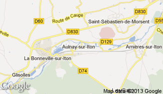 Plan de Aulnay-sur-Iton