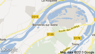 Plan de Bernières-sur-Seine