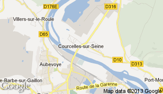 Plan de Courcelles-sur-Seine