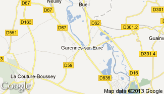 Plan de Garennes-sur-Eure
