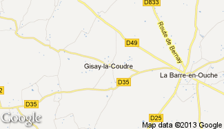 Plan de Gisay-la-Coudre