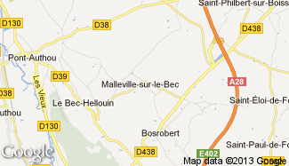 Plan de Malleville-sur-le-Bec