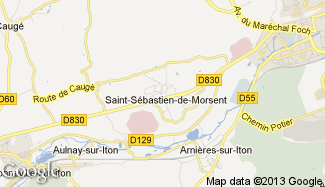 Plan de Saint-Sébastien-de-Morsent