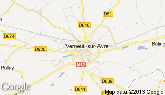 Plan de Verneuil-sur-Avre