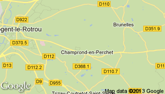 Plan de Champrond-en-Perchet