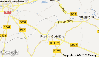 Plan de Rueil-la-Gadelière