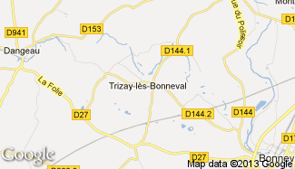 Plan de Trizay-lès-Bonneval