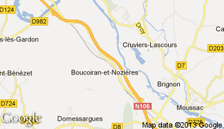 Plan de Boucoiran-et-Nozières