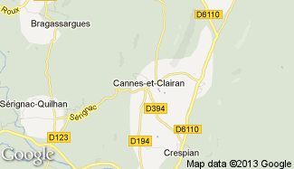 Plan de Cannes-et-Clairan