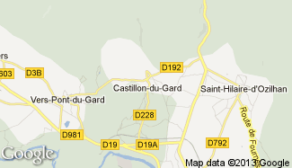 Plan de Castillon-du-Gard