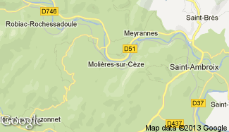 Plan de Molières-sur-Cèze