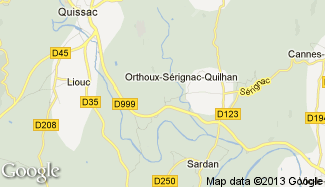 Plan de Orthoux-Sérignac-Quilhan