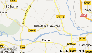 Plan de Ribaute-les-Tavernes