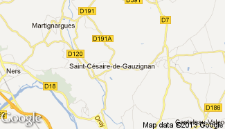 Plan de Saint-Césaire-de-Gauzignan