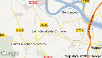 Plan de Saint-Geniès-de-Comolas