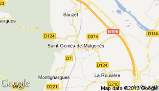 Plan de Saint-Geniès-de-Malgoirès