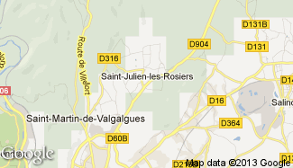 Plan de Saint-Julien-les-Rosiers