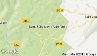 Plan de Saint-Sébastien-d'Aigrefeuille