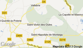 Plan de Saint-Victor-des-Oules