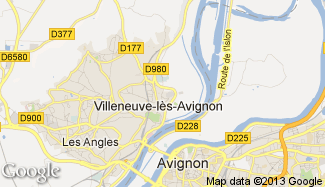 Plan de Villeneuve-lès-Avignon