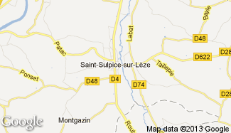 Plan de Saint-Sulpice-sur-Lèze