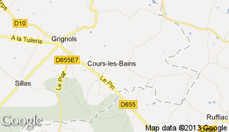 Plan de Cours-les-Bains