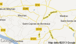 Plan de Saint-Caprais-de-Bordeaux