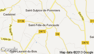 Plan de Saint-Félix-de-Foncaude