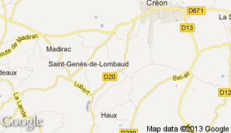 Plan de Saint-Genès-de-Lombaud